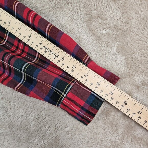 Ralph Lauren Classic Fit Plaid Shirt Red Blue Green Button-Down Men's Size L - Picture 6 of 10